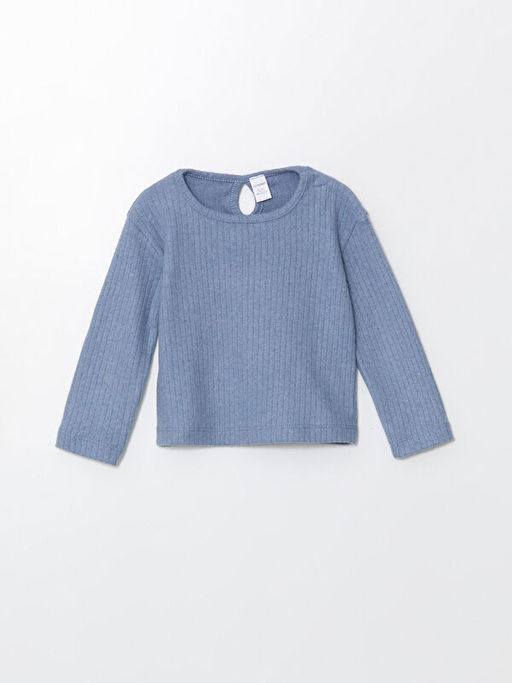 Bisiklet Yaka Basic K?z Bebek Ti??rt ve Pantolon 2li Tak?m - Waikiki фото 2