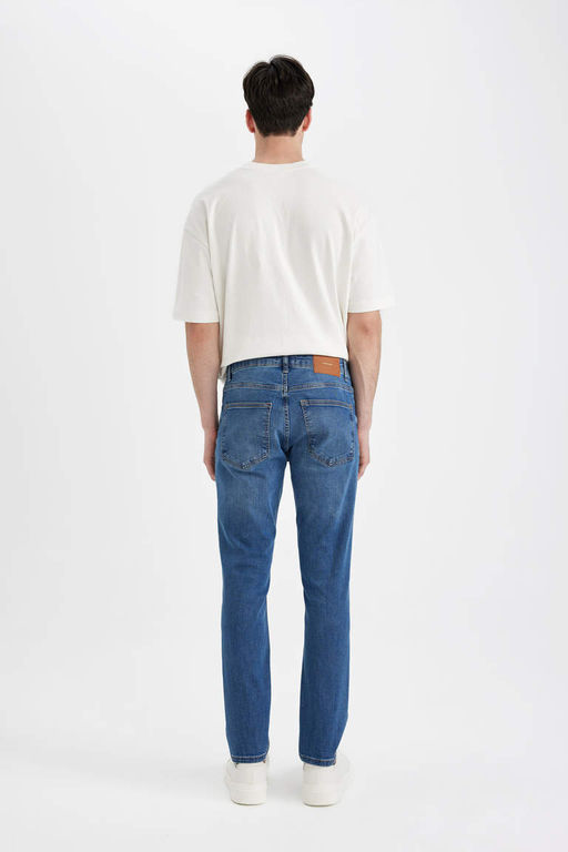 Pedro Slim Fit Джинсовые брюки узкого кроя с нормальной талией и узкими штанинами - Defacto фото 6