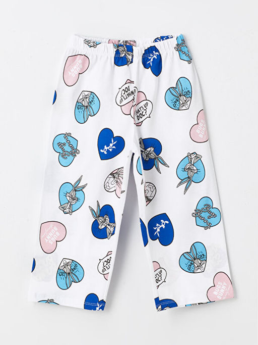 Beli Lastikli Bugs Bunny Bask?l? K?z ?ocuk Pijama Alt - Waikiki фото 2