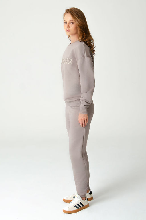 Арт. 2520/1 Костюм с брюками женский 44-52 (5 шт) Цвет:верх- бежевый, низ- бежевый