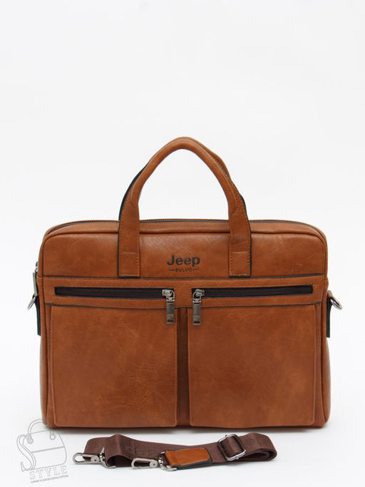 Портфель мужской 6677-3 brown Jeep - S-style фото 3
