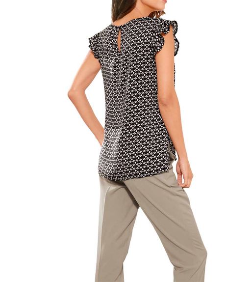 Блузка, черно-бежевая - Patrizia dini фото 4