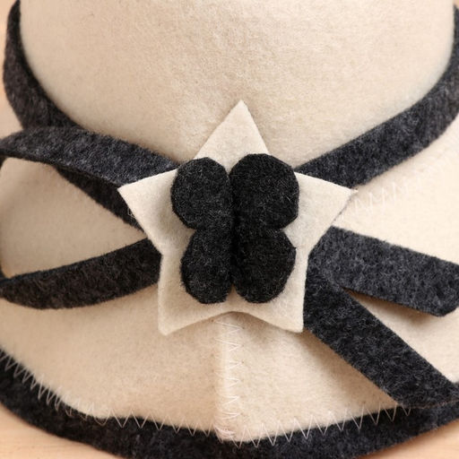 Шапка для бани и сауны женская, с аппликацией, полиэфир 70%, шерсть 30%, «Добропаровъ»