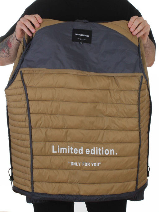 88045 DK. GRAY Куртка мужская демисезонная (100 гр. холлофайбер)