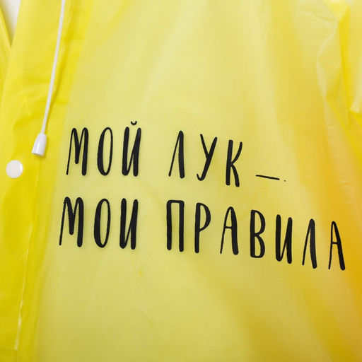 Дождевик - плащ Мой лук - мои правила, размер 42-48, 60 х 110 см, цвет жёлтый - Beauty fox фото 5