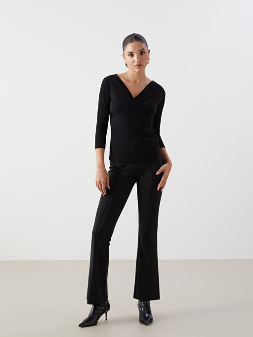 D?k?ml? Yaka Kad?n Bluz