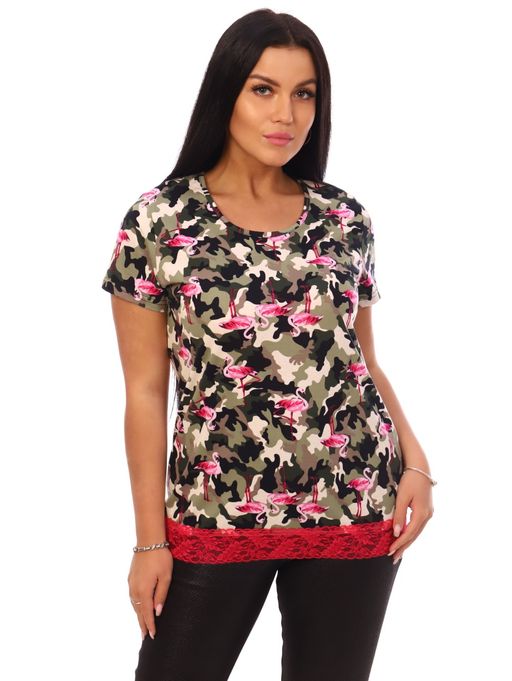 Футболка Флер черное кружево - Lovetex фото 3