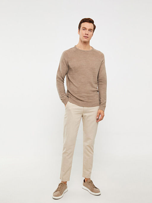 Bisiklet Yaka Erkek Triko Kazak