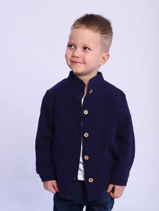 РБ016 Рубашка Муслин (синий) - Милаша фото 7