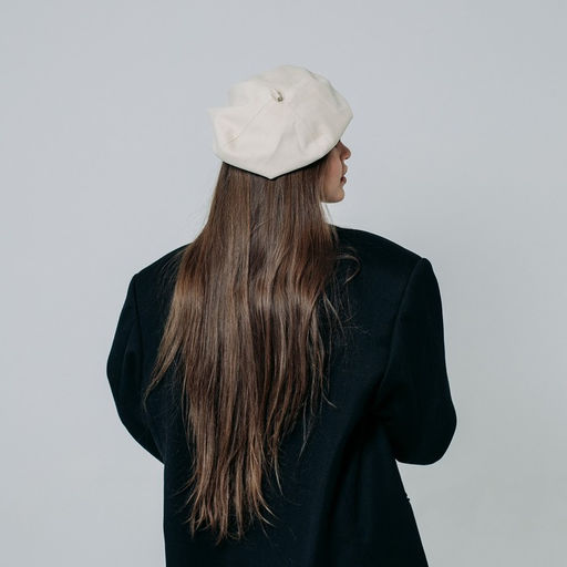 Берет, песочный, р-р 56 см