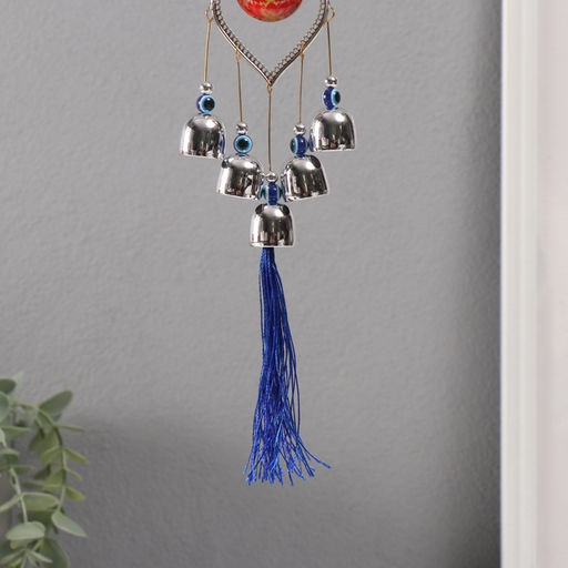 Музыка ветра от сглаза «Богиня Лакшми», металл, 5 колокольчиков, 36 см