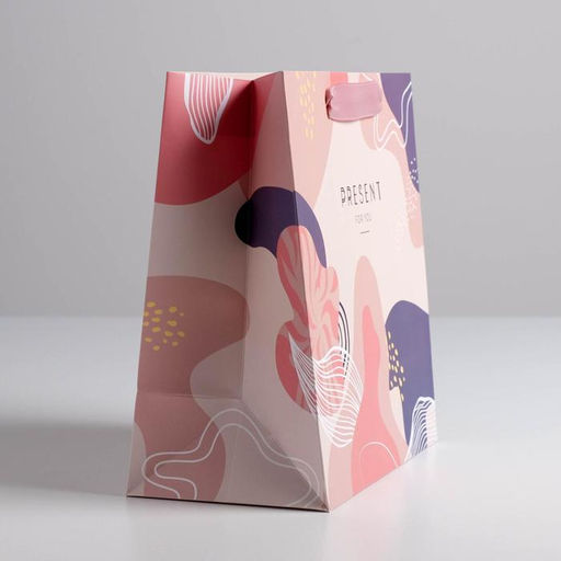 Пакет ламинированный квадратный Present for you, 22 22 11 см - Дарите счастье фото 2