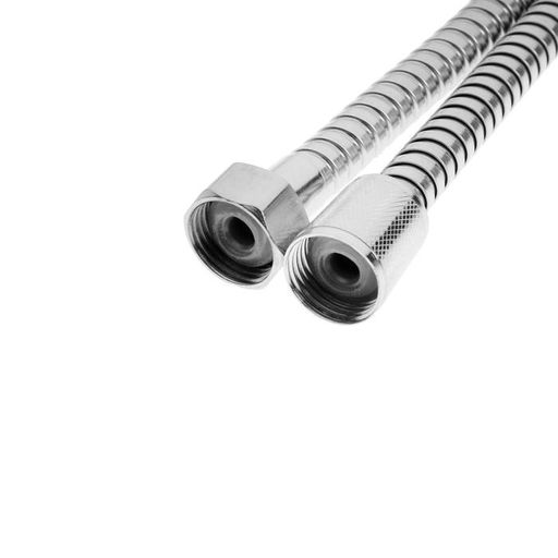 Душевой шланг ZEIN Z46PS, 150 см, цинковые гайки 1/2", пластиковые втулки, нержавеющая сталь, Имп/Имп