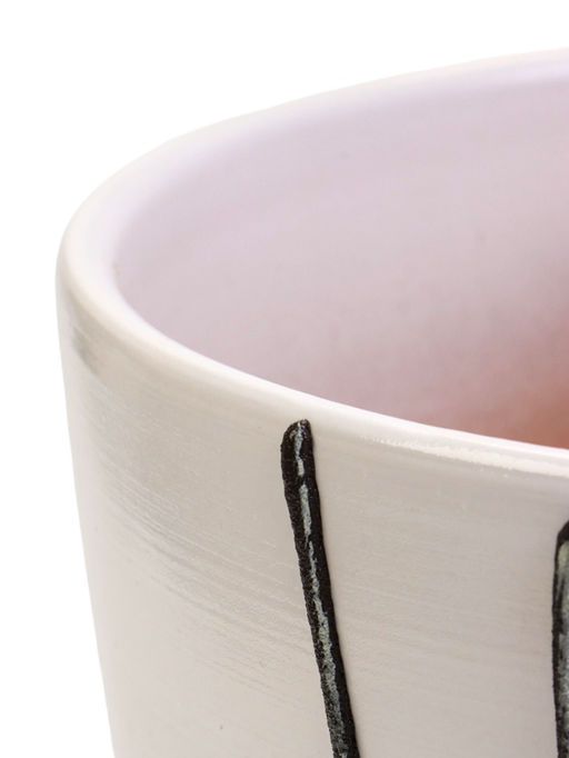 Горшок для цветов Азия, 5 л, d=22 см, h=19.5 см, с поддоном, керамика, белый - Simaland фото 3