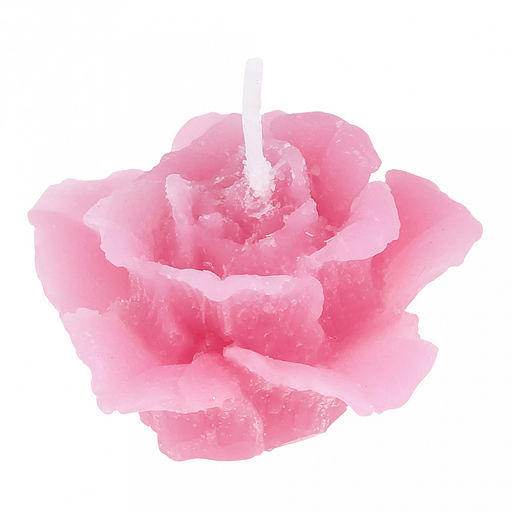 Свеча "Роза" д5см, h3,5см, розовый, время горения 2 часа (Россия)