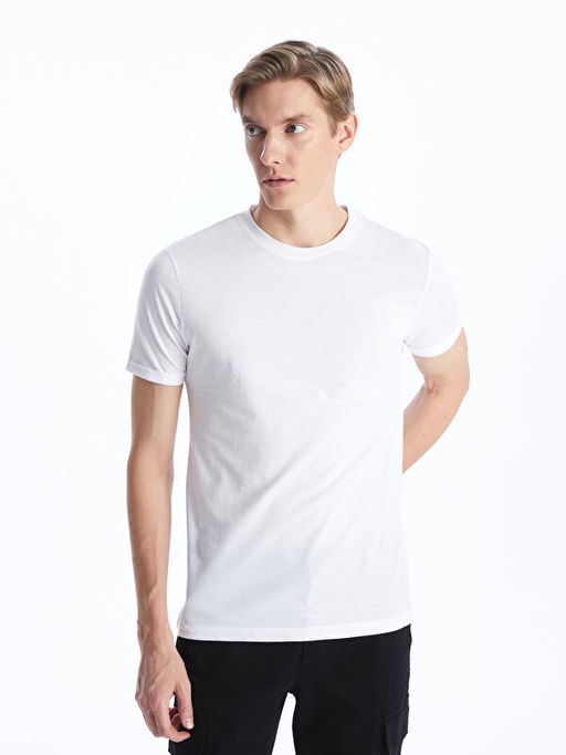 Bisiklet Yaka Penye Erkek Ti??rt