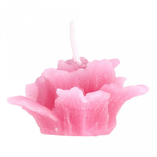 Свеча "Роза" д5см, h3,5см, розовый, время горения 2 часа (Россия)