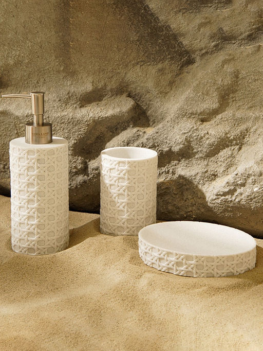 Аксессуары для ванной SL Home, 3 предмета, дозатор, мыльница, стакан