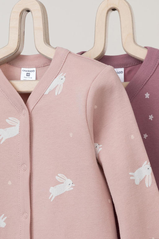 Crockid _ К 6025-2уп/цветочные снежинки,зайчики комбинезон (слип) яс  фото 3