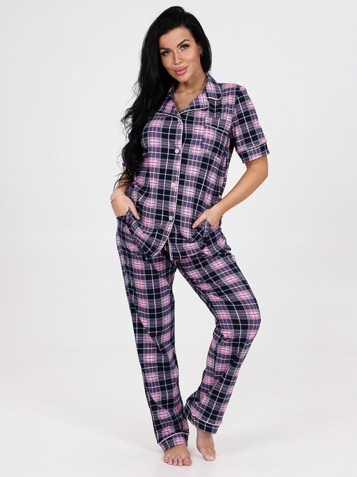 7 ПИЖАМНЫЙ КОСТЮМ (Розовая клетка) - А-дина фото 2