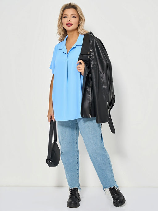 Блузка 0340-1а нежно-голубой