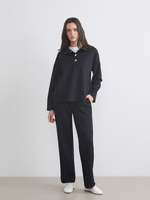 Dik Yaka Oversize Kad?n Sweatshirt