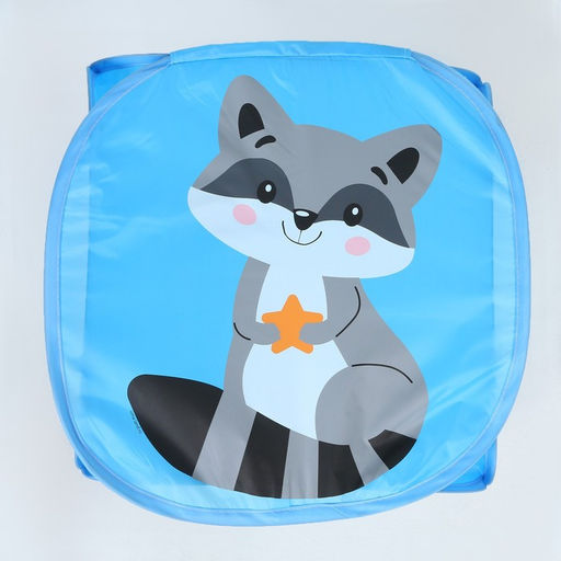 Корзина для хранения игрушек «Енотик» с крышкой, 45 х 45 х 43 см, синяя