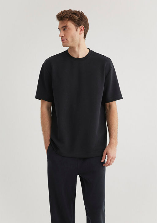 Siyah Tisort - Mavi фото 2