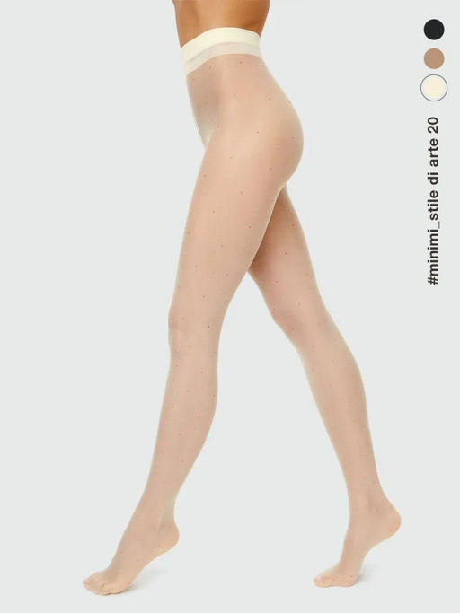 Колготки STILE DI ARTE 20 (в разноцветный горошек)* - avorio - Minimi фото 3