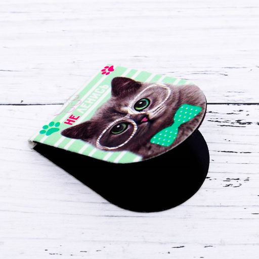 Цена за 2 шт. Закладки магнитные для книг, 6 шт. «Котики»