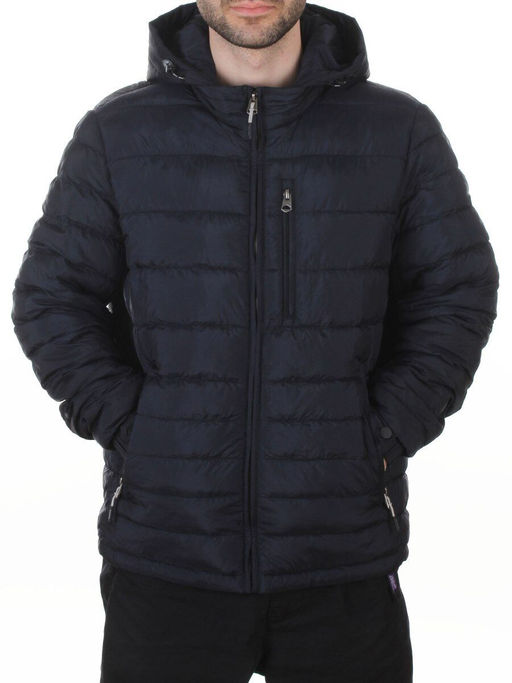 D88044 DK. BLUE Куртка мужская демисезонная (100 гр. холлофайбер)