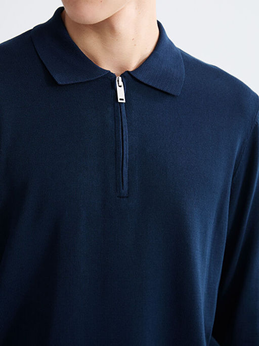 Polo Yaka Erkek Triko Kazak