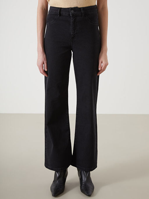 Wideleg Kad?n Jean Pantolon