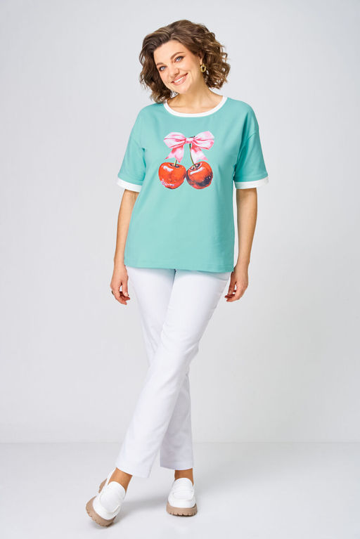 Джемпер Rumoda 2285 бирюзовый  фото 2