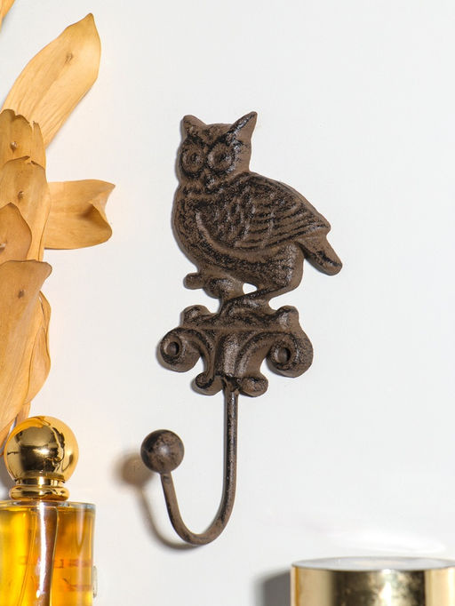 Крючок декоративный чугун "Сова на ветке" 8х18х6 см