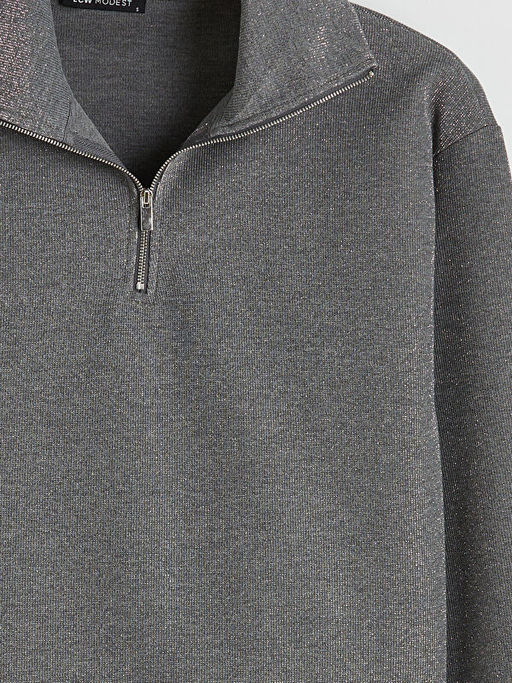 Dik Yaka Kad?n Sweatshirt Tunik