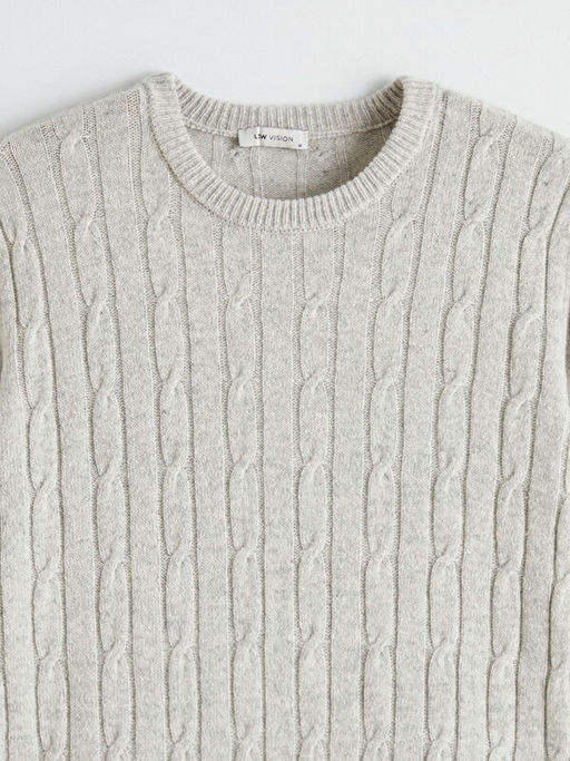 Sa? ?rg?s? Desenli Erkek Triko Kazak