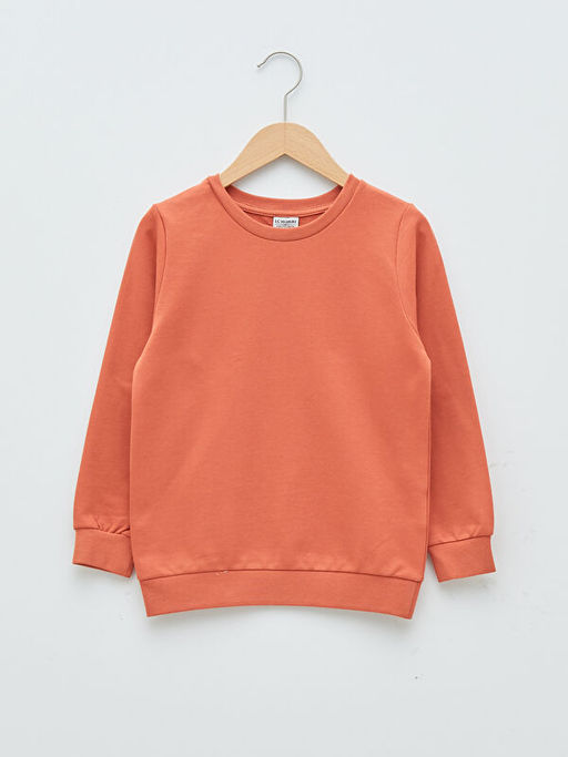 Bisiklet Yaka Basic Uzun Kollu Erkek ?ocuk Sweatshirt