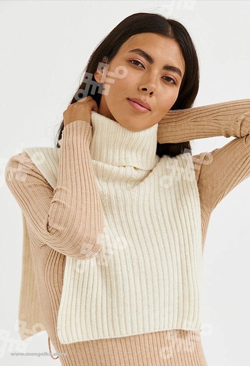 Воротник манишка из 100% монгольской шерсти