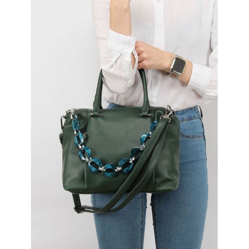 Сумка женская искусственная кожа AUR-036-960, 1отд+карм/перег, 2плеч/рем, зеленый SALE 258885 - Adelia фото 10