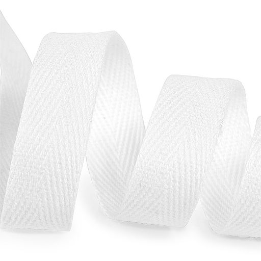 Лента-тесьма 10мм киперная 2,5г хлопок TBY.CT цв.F101 белый уп.5м