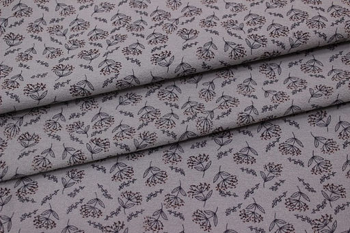 Теплый хлопок Душистые соцветия цв.серо-лиловая дымка, ш.1.48м, хлопок-100%, 160гр/м.кв - Купава фото 3