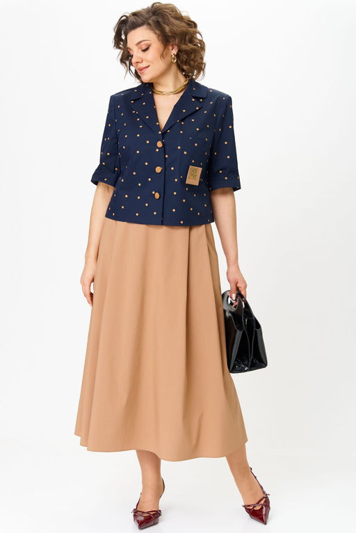 Костюм Aira Style 24120А капучино+синий