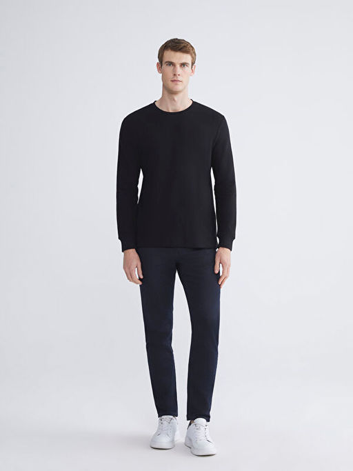 Bisiklet Yaka Uzun Kollu Erkek Ti??rt