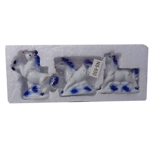 Лошадь символ 2026 года уп-3шт фарфор символ силы, мощи, достижения цели и победы 7см-8см