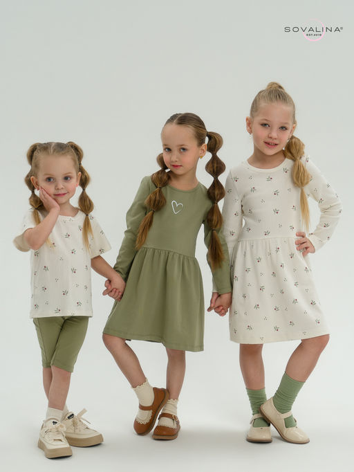 Костюм Актив бордовые тюльпанчики-оливка - Sovalina фото 38