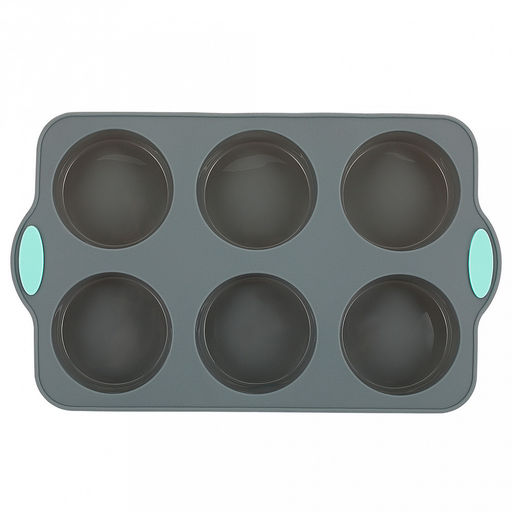 Форма для кексов "Linea Silicone" 25х15х3см, 6 ячеек, силикон, "Regent" (Китай)