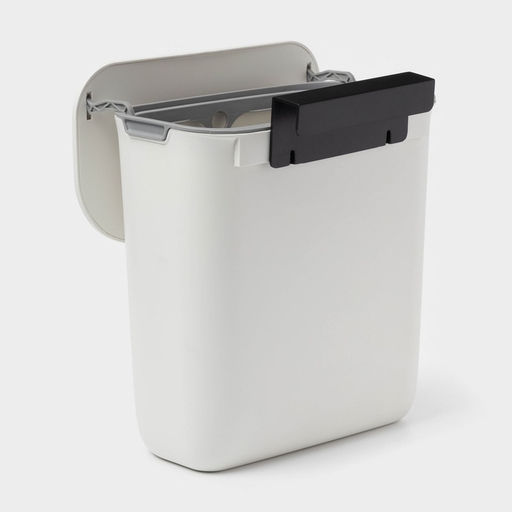 Ведро для мусора подвесное Доляна, 9 л, 2 вида крепления, белое фото 8