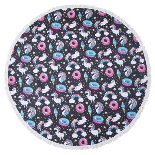 Полотенце пляжное Этель Радужные сны, d 150 см, микрофибра, 100% п/э  фото 2