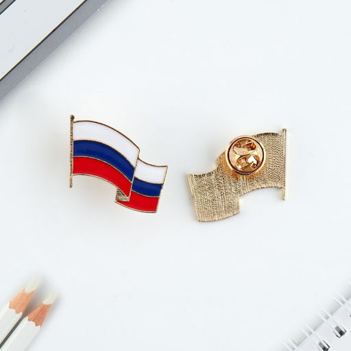 Значок Флаг России, 3?2.2 см